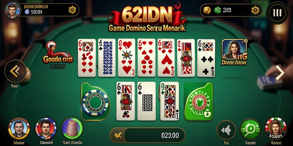 Tampilan menarik dari gameplay Domino 62IDN.