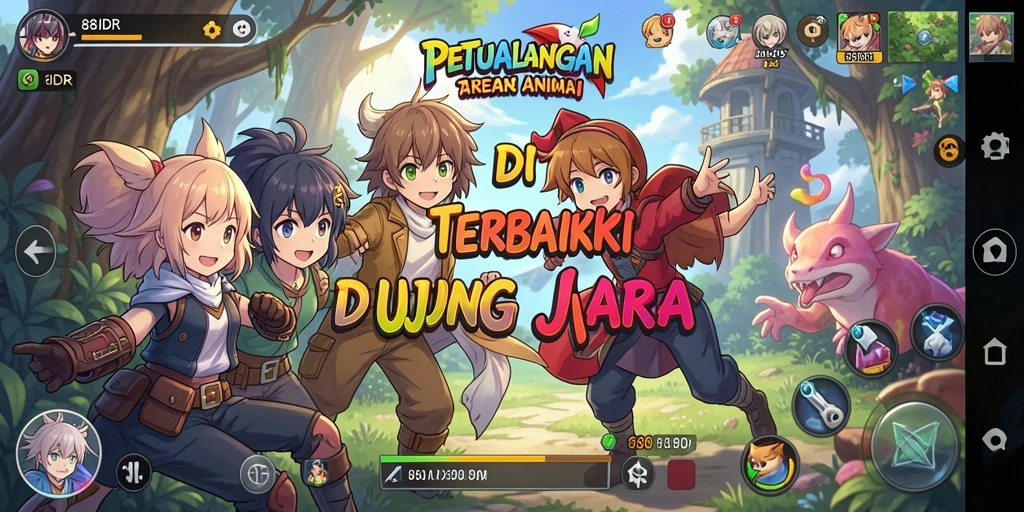 Screenshot dari gameplay seru 88IDR dengan karakter anime favorit.