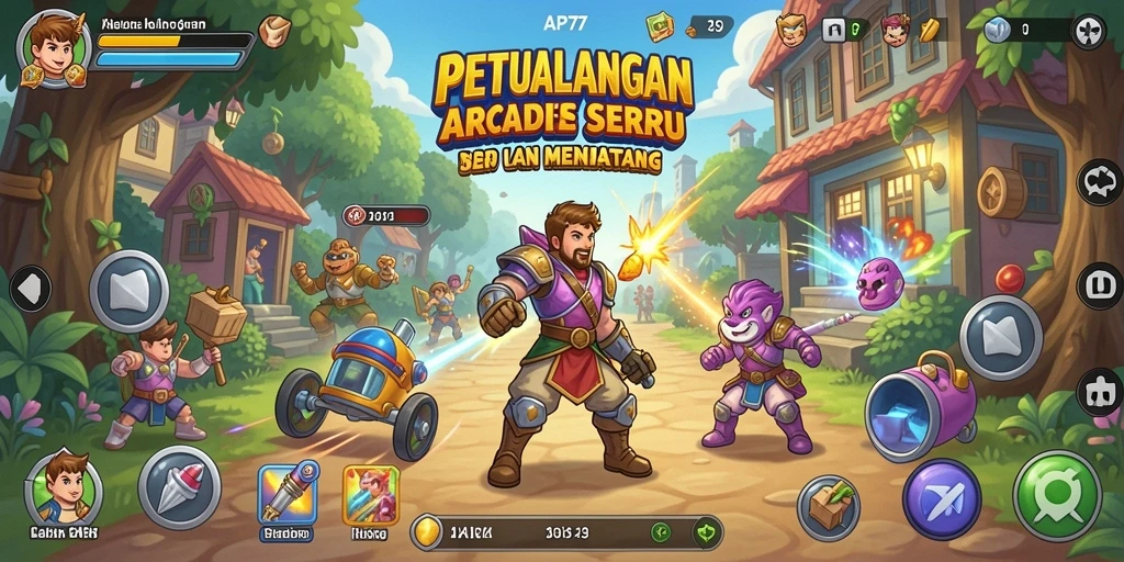 Gameplay seru dan menantang dalam API77.