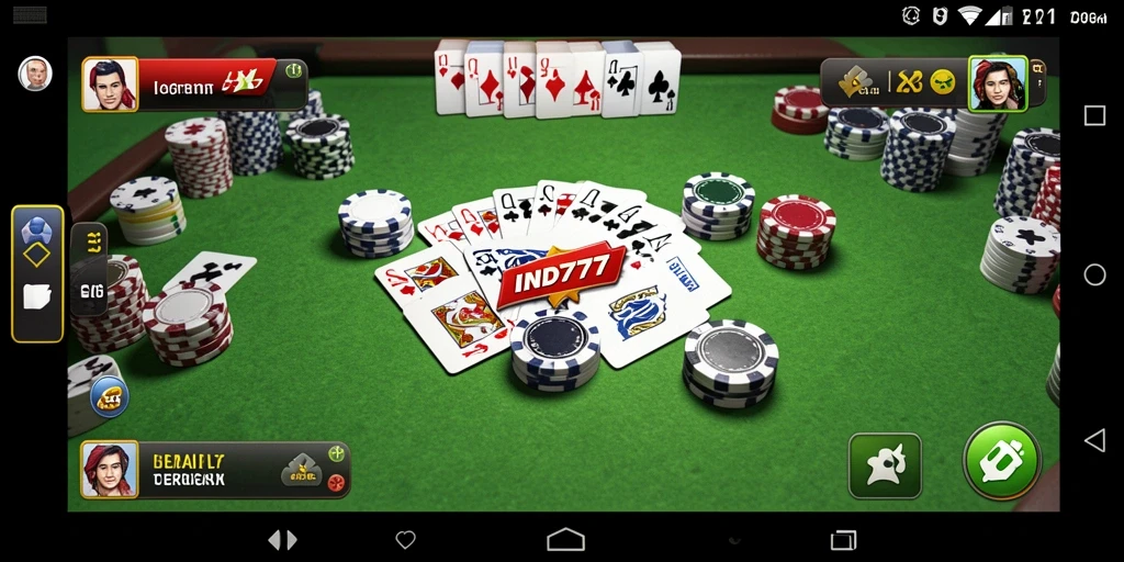 Tampilan gameplay seru dari IND777 dengan fitur Gaple yang menarik.