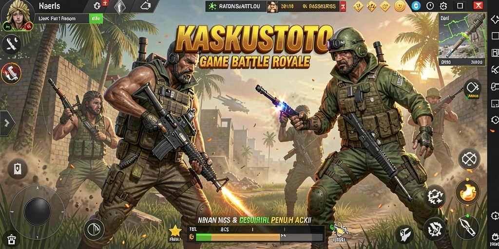 Tangkapan layar menunjukkan aksi intens dalam KASKUSTOTO saat bertarung di mode Battle Royale.