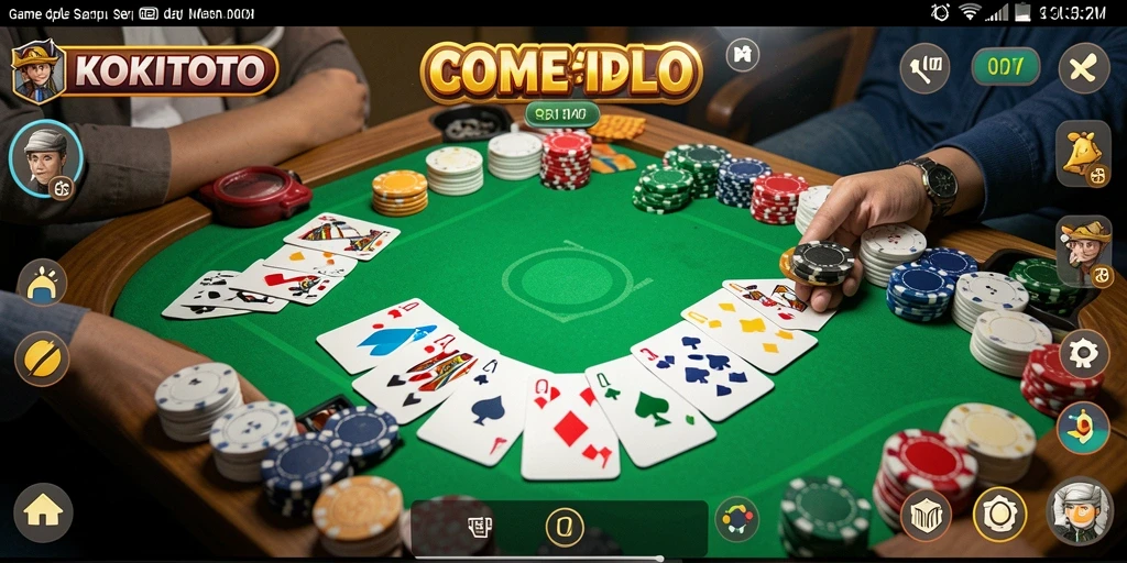 Tampilan gameplay Gaple yang seru dan interaktif di KOKITOTO.