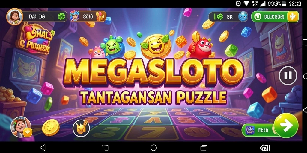 Tampilan gameplay MEGASLOTO yang menantang dan menghibur.