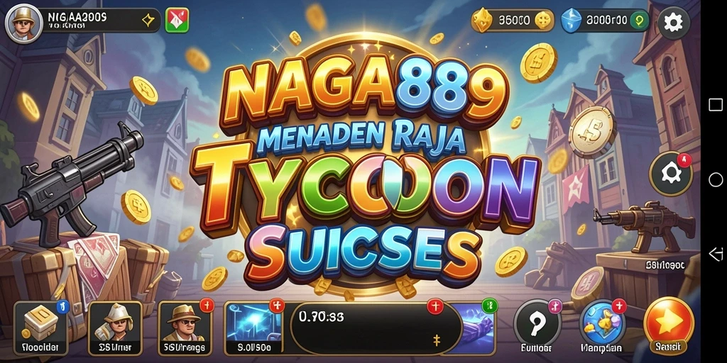 Screenshot gameplay NAGA889 menunjukkan strategi manajemen bisnis yang kompleks.