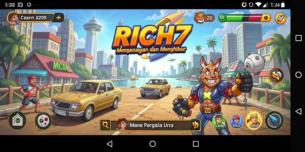 Screenshot RICH7 menunjukkan gameplay menegangkan dan seru.
