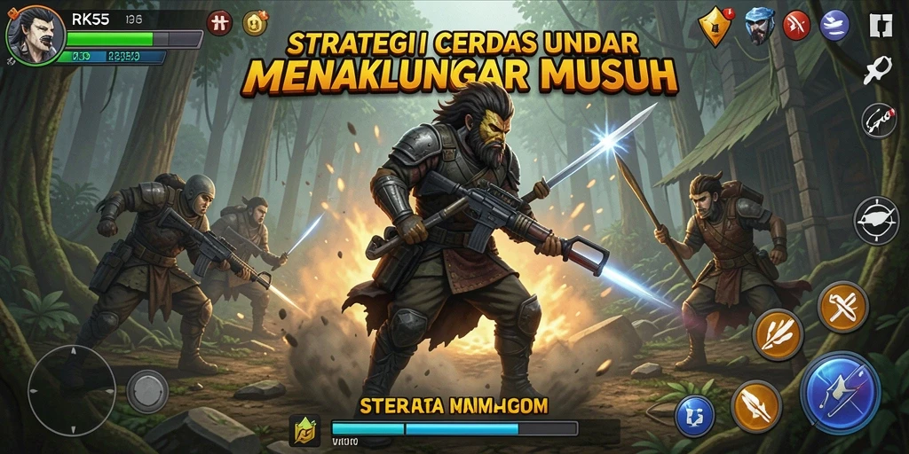 Tampilan gameplay RK55 yang menegangkan dan penuh strategi.