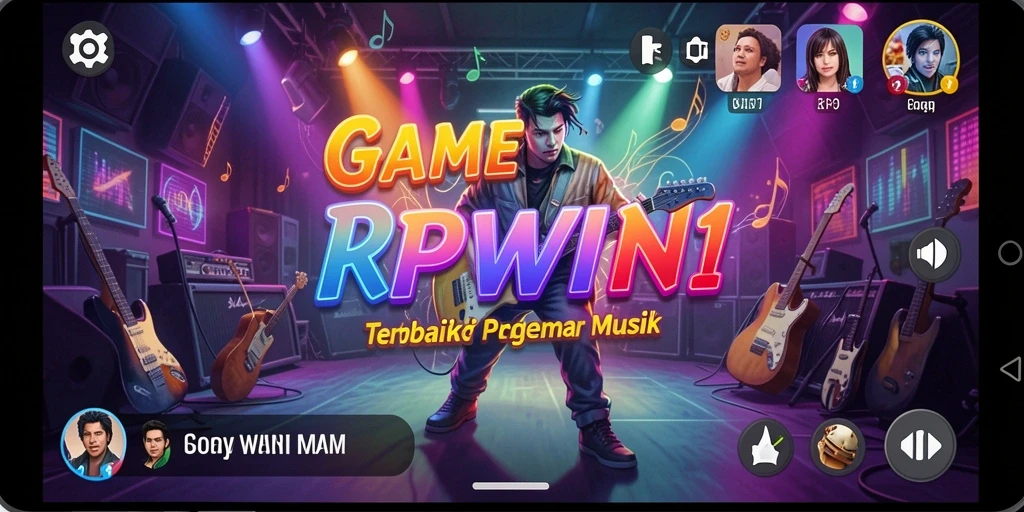 Tampilan gameplay musik yang menarik dan interaktif di RPWIN1.