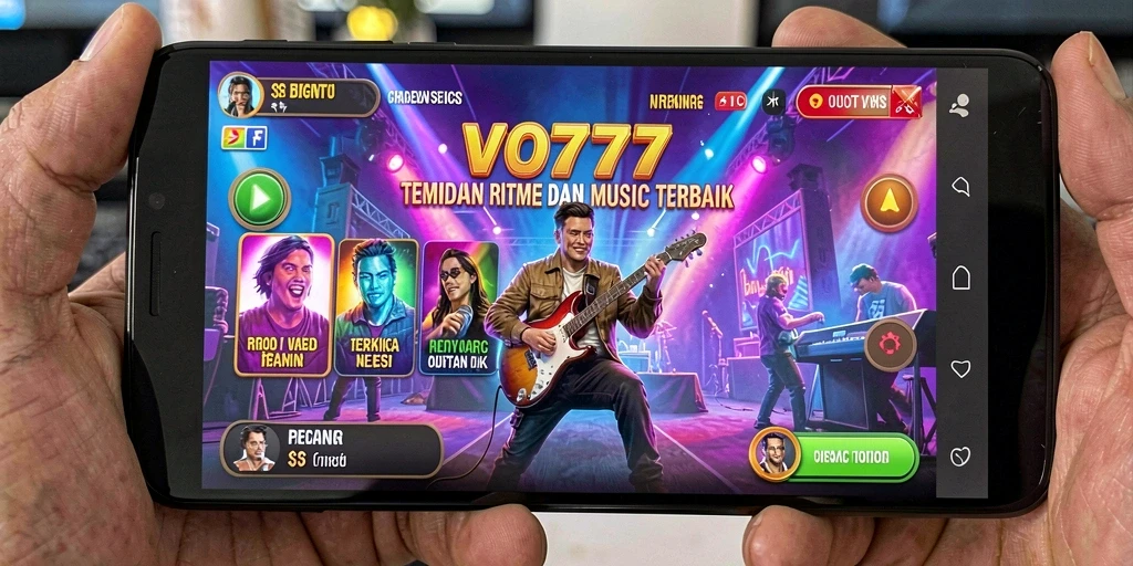 Tampilan permainan VO777 saat pengguna mengikuti irama musik.