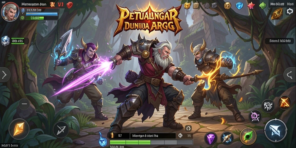 Screenshot utama WG87 menunjukkan aksi pertarungan seru dalam gameplay ARPG.