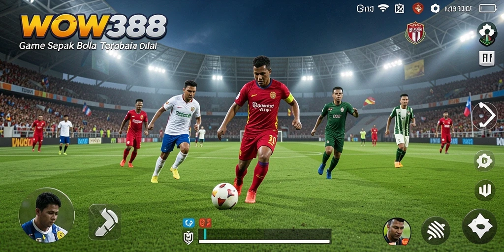 Tampilan grafis menakjubkan dari gameplay sepak bola WOW388.